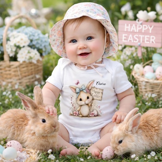 Personalised Easter Chick Illustration Baby Bodysuit (Creator Uploaded)