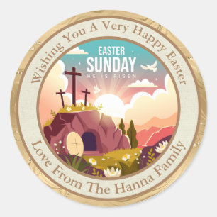 Personalised Easter Church and Sunday School Classic Round Sticker