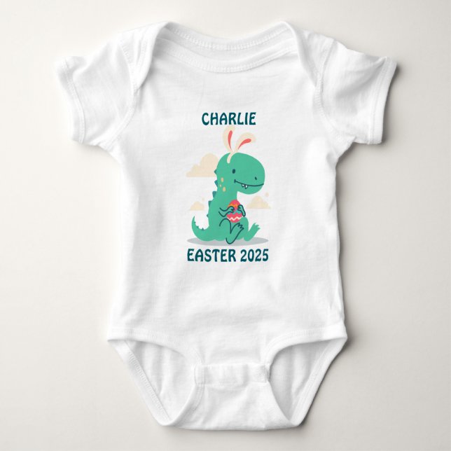 Personalised Easter Dino Bodysuit (Front)