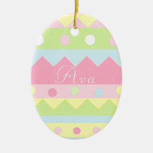 Personalised Easter Egg Gift Ceramic Ornament