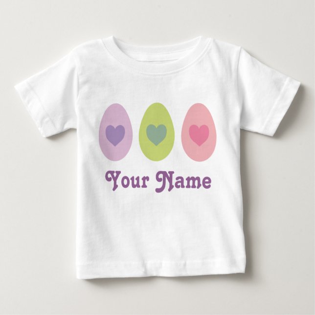 Personalised Easter Egg Holiday Gift Baby T-Shirt (Front)