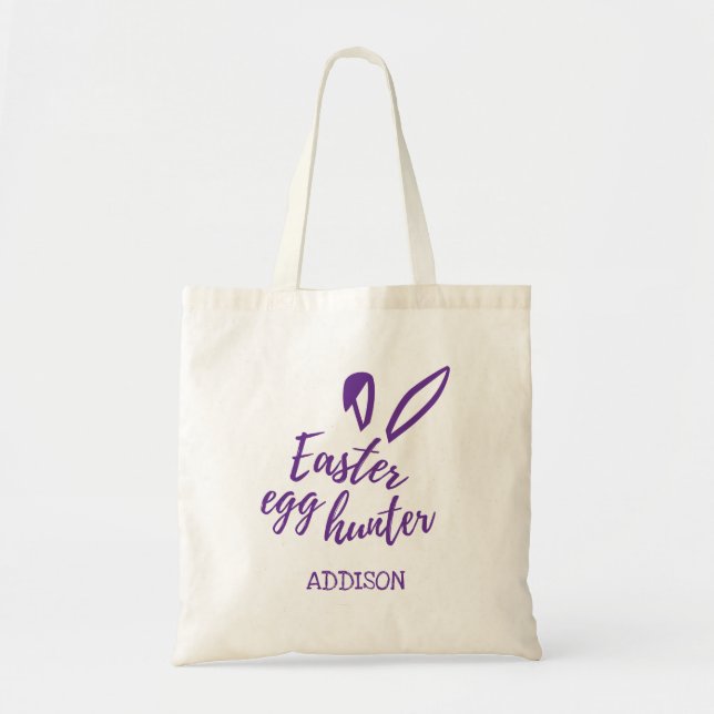 Personalised Easter Egg Hunter Tote Bag (Front)