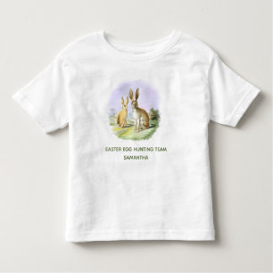 Personalised Easter Egg Hunting Team Bunny  Toddler T-Shirt