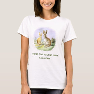 Personalised Easter Egg Hunting Team Bunny Women's T-Shirt