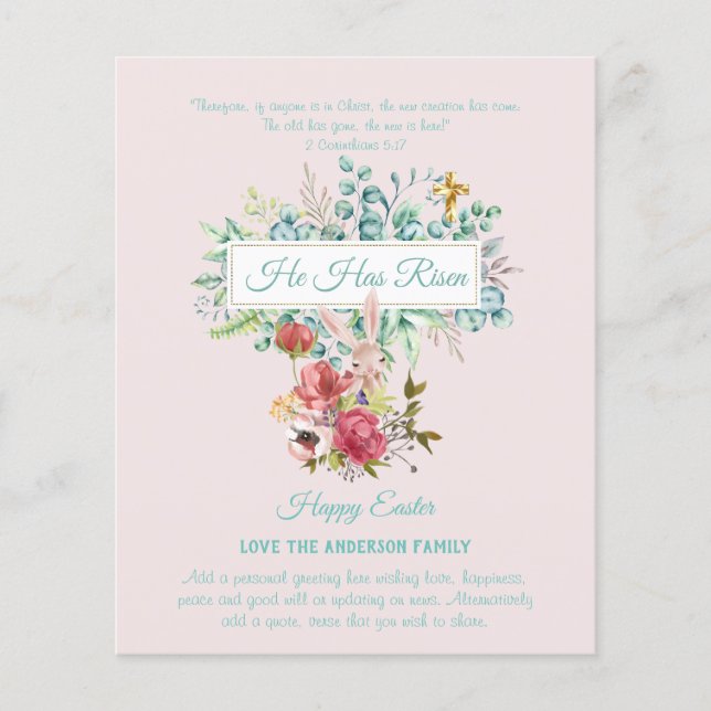 Personalised Easter Vintage Budget PHOTO (Front)