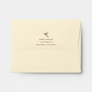 Personalised Ecru Anna's Hummingbird Envelope