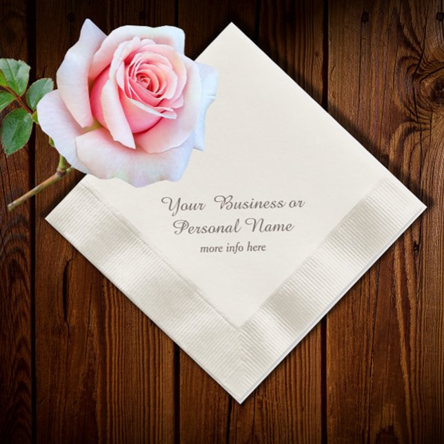 personalised ecru napkins (Creator Uploaded)