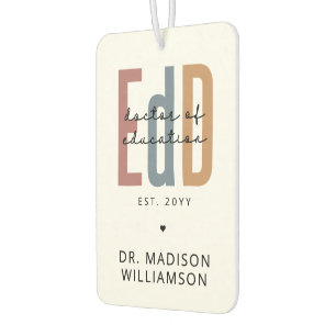 Personalised EdD Doctor Of Education Graduation Car Air Freshener