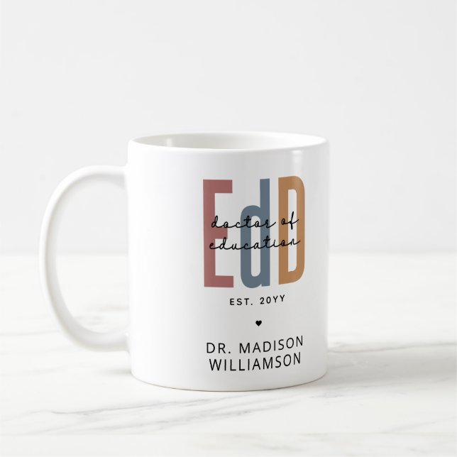 Personalised EdD Doctor Of Education Graduation Coffee Mug (Left)