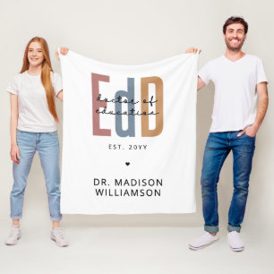 Personalised EdD Doctor Of Education Graduation Fleece Blanket