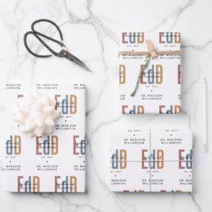 Personalised EdD Doctor Of Education Graduation Wrapping Paper Sheet