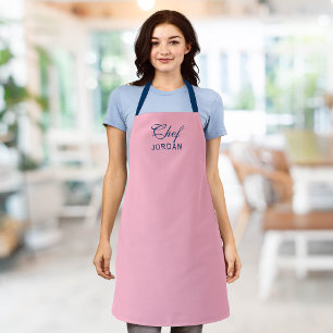 Personalised Editable Colours Elegant Script Chef Apron