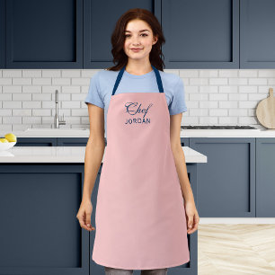 Personalised Editable Colours Elegant Script Chef Apron