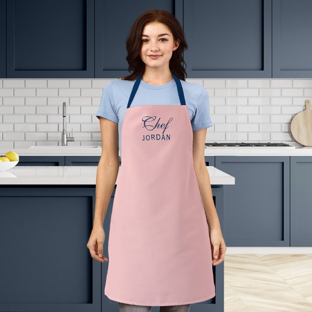 Personalised Editable Colours Elegant Script Chef Apron (Creator Uploaded)