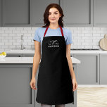 Personalised Editable Colours Elegant Script Mrs Apron<br><div class="desc">Personalised Apron that you can add your name featuring the word "Mrs" in elegant script against an editable background colour (click the customise button and change background colour). You can even change the strap colour (accessible on the product page itself) to whatever colour you wish. It makes a great gift...</div>