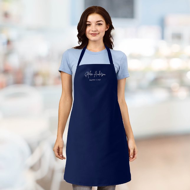 Personalised Editable Colours Trendy Modern Script Apron (Creator Uploaded)
