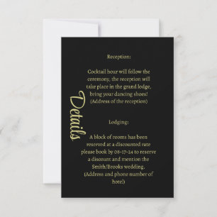 Personalised Editable Details card