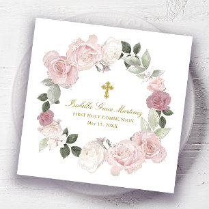 Personalised Editable First Holy Communion  Napkin
