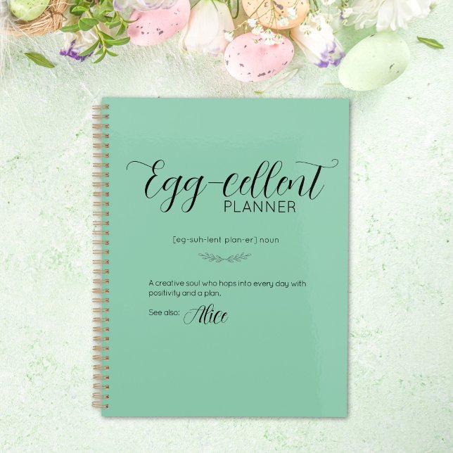 Personalised "Egg-cellent" Easter Bunny Planner (Personalized "Egg-cellent" Easter Bunny Planner)