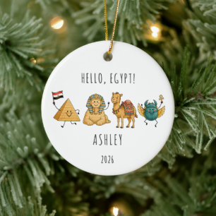 Personalised Egypt Vacation Travel Ornament
