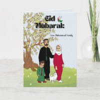 Personalised Eid Mubarak Card Free Palestine Theme