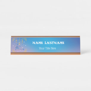Personalised Eid Mubarak Desk Name Plate