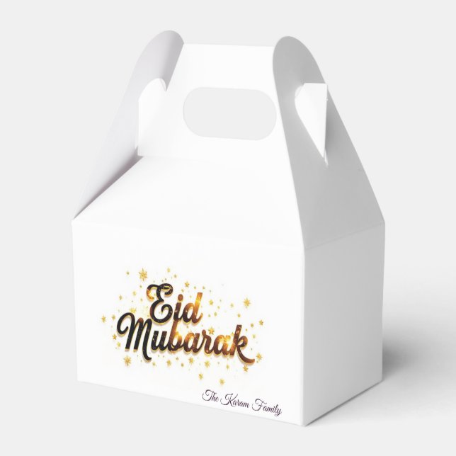 Personalised  Eid Mubarak Favour Boxes (Back Side)