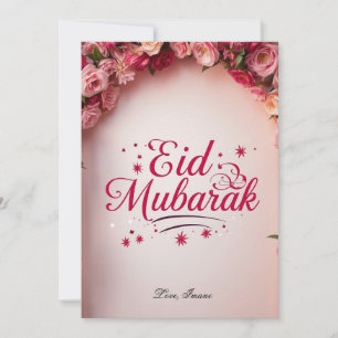 Personalised Eid Mubarak Floral card