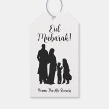 Personalised Eid Mubarak Gift Tags - Family of 4