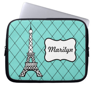 Personalised Eiffel Tower Laptop Sleeve