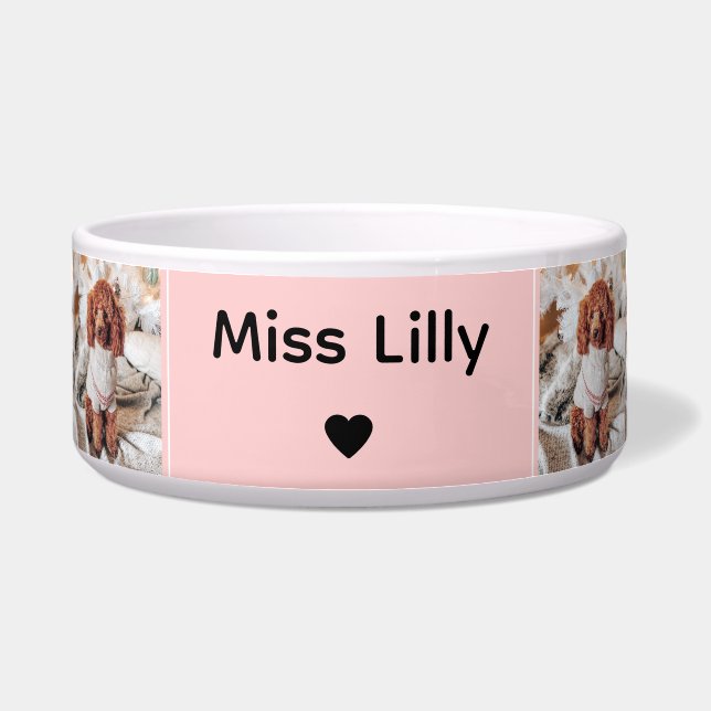 Personalised Eight Image Pet Bowl (Front)