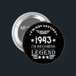 Personalised eighty vintage 80th birthday  6 cm round badge<br><div class="desc">Make your birthday special with this unique design. Add a touch of sophisticated elegance to your birthday celebration with our exquisite, one-of-a-kind designs. These graphics bring sophistication and originality to any product, creating a memorable and stylish gift. They are perfect for those who appreciate a touch of timeless glamour on...</div>