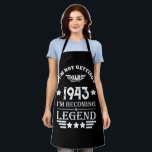 Personalised eighty vintage 80th birthday  apron<br><div class="desc">Make your birthday special with this unique design. Add a touch of sophisticated elegance to your birthday celebration with our exquisite, one-of-a-kind designs. These graphics bring sophistication and originality to any product, creating a memorable and stylish gift. They are perfect for those who appreciate a touch of timeless glamour on...</div>