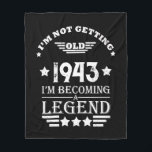 Personalised eighty vintage 80th birthday  fleece blanket<br><div class="desc">Make your birthday special with this unique design. Add a touch of sophisticated elegance to your birthday celebration with our exquisite, one-of-a-kind designs. These graphics bring sophistication and originality to any product, creating a memorable and stylish gift. They are perfect for those who appreciate a touch of timeless glamour on...</div>