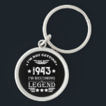 Personalised eighty vintage 80th birthday  key ring<br><div class="desc">Make your birthday special with this unique design. Add a touch of sophisticated elegance to your birthday celebration with our exquisite, one-of-a-kind designs. These graphics bring sophistication and originality to any product, creating a memorable and stylish gift. They are perfect for those who appreciate a touch of timeless glamour on...</div>