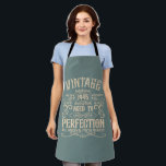 Personalised eighty vintage 80th birthday party apron<br><div class="desc">Make your birthday special with this unique design. Add a touch of sophisticated elegance to your birthday celebration with our exquisite, one-of-a-kind designs. These graphics bring sophistication and originality to any product, creating a memorable and stylish gift. They are perfect for those who appreciate a touch of timeless glamour on...</div>