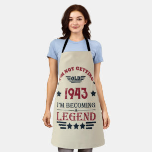Personalised eighty vintage 80th birthday party apron