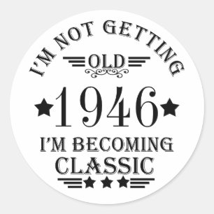 Personalised eighty vintage 80th birthday party classic round sticker