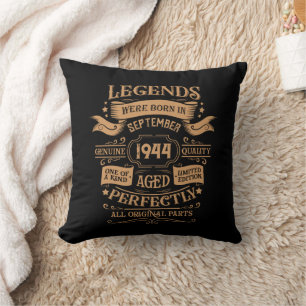 Personalised eighty vintage 80th birthday party cushion
