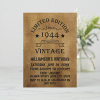 Personalised eighty vintage 80th birthday party