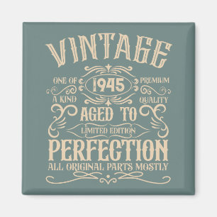 Personalised eighty vintage 80th birthday party magnet