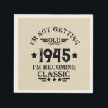Personalised eighty vintage 80th birthday party napkin<br><div class="desc">Make your birthday special with this unique design. Add a touch of sophisticated elegance to your birthday celebration with our exquisite, one-of-a-kind designs. These graphics bring sophistication and originality to any product, creating a memorable and stylish gift. They are perfect for those who appreciate a touch of timeless glamour on...</div>