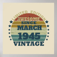 Personalised eighty vintage 80th birthday party