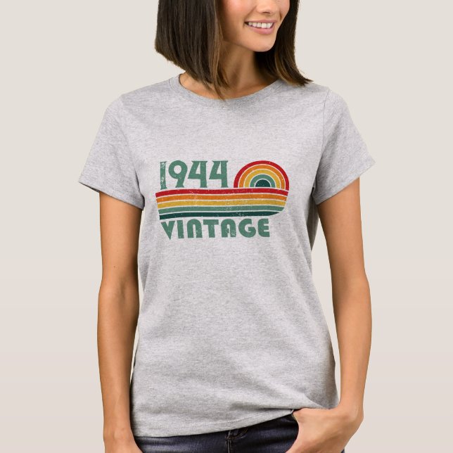 Personalised eighty vintage 80th birthday party T-Shirt (Front)