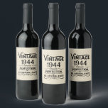 Personalised eighty vintage 80th birthday party wine label<br><div class="desc">Make your birthday special with this unique design. Add a touch of sophisticated elegance to your birthday celebration with our exquisite, one-of-a-kind designs. These graphics bring sophistication and originality to any product, creating a memorable and stylish gift. They are perfect for those who appreciate a touch of timeless glamour on...</div>