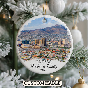 Personalised El Paso Ornament, Custom Texas Ceramic Ornament