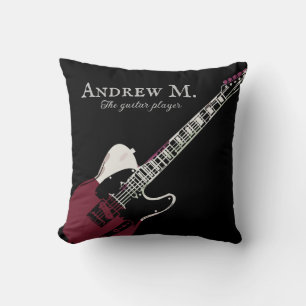 Personalised Electric-guitar / guitarist Gift Thro Cushion