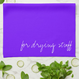 Personalised Electric Indigo Blue Tea Towel