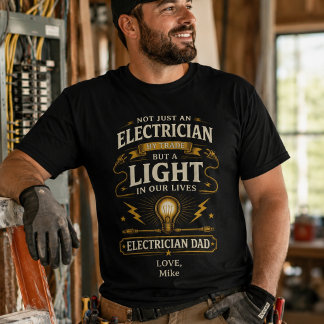 Personalised Electrician Dad Shirt