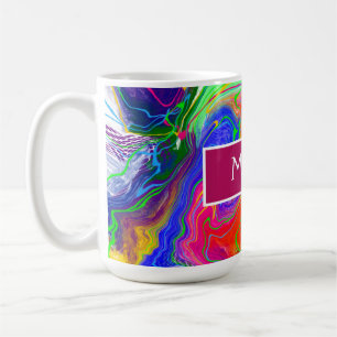 Personalised Electricity Marble Fluid Art  Coffee Mug